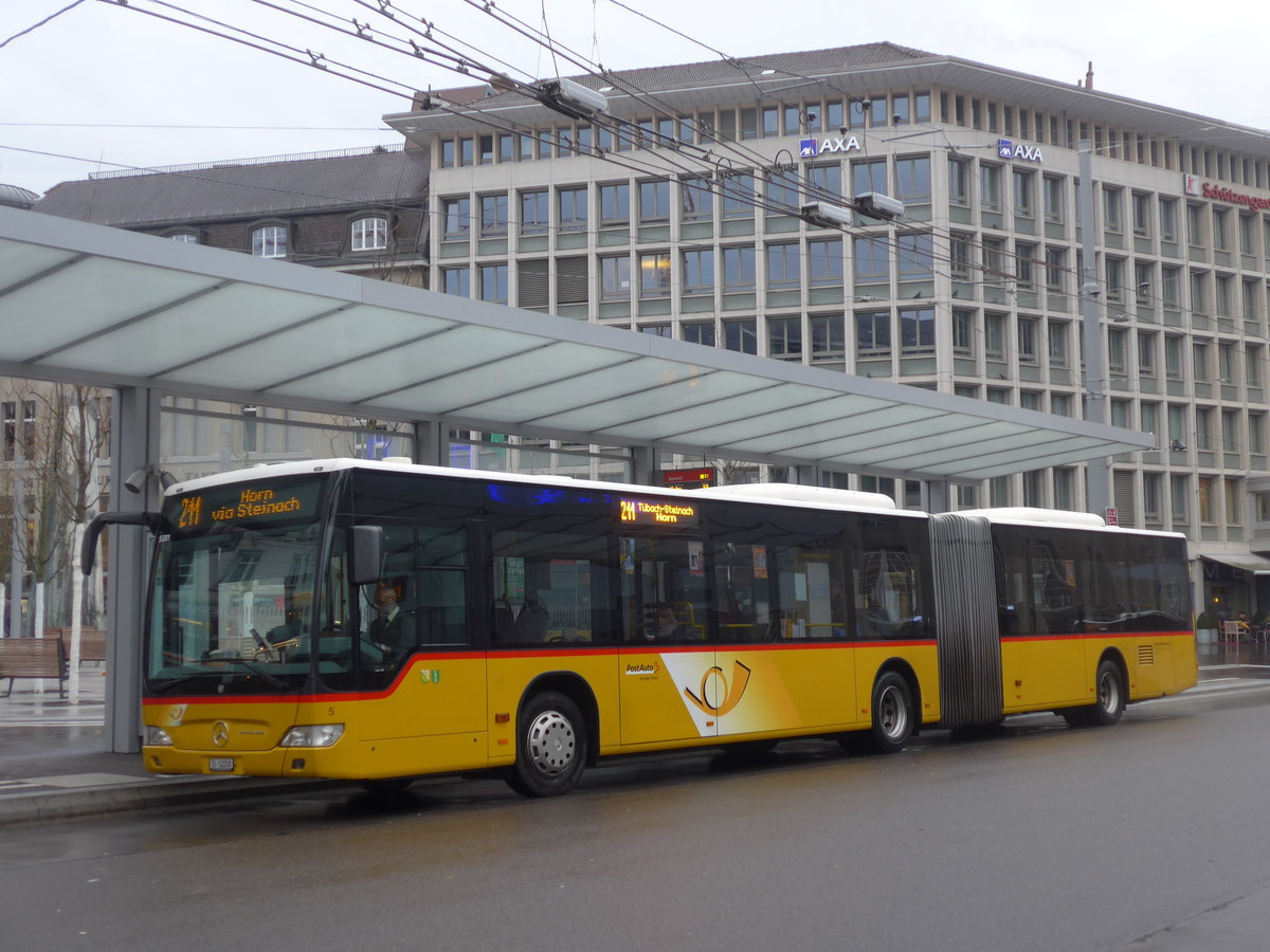 (199'462) - Eurobus, Arbon - Nr. 5/TG 52'208 - Mercedes am 24. November 2018 beim Bahnhof St. Gallen