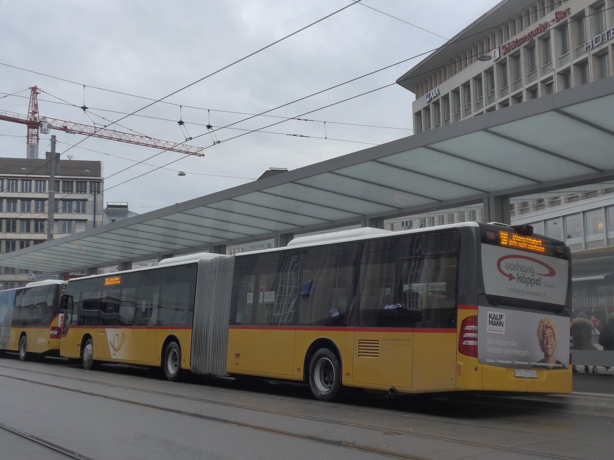 (199'512) - Eurobus, Arbon - Nr. 2/TG 27'701 - Mercedes am 24. November 2018 beim Bahnhof St. Gallen