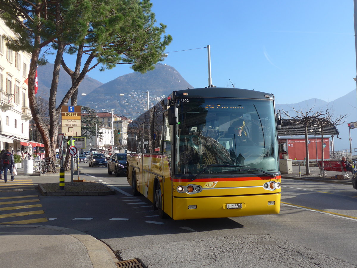 (199'724) - AutoPostale Ticino - Nr. 301/TI 215'207 - Rizzi-Bus (ex P 23'251) am 7. Dezember 2018 in Lugano, Piazza Rezzonico