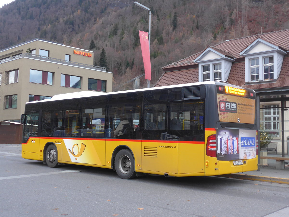 (199'878) - PostAuto Bern - BE 610'531 - Mercedes am 8. Dezember 2018 beim Bahnhof Interlaken Ost