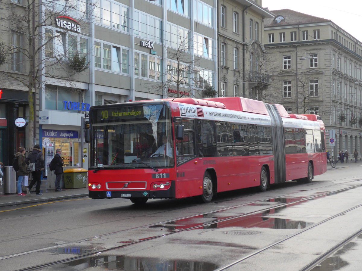 (199'901) - Bernmobil, Bern - Nr. 811/BE 612'811 - Volvo am 10. Dezember 2018 beim Bahnhof Bern