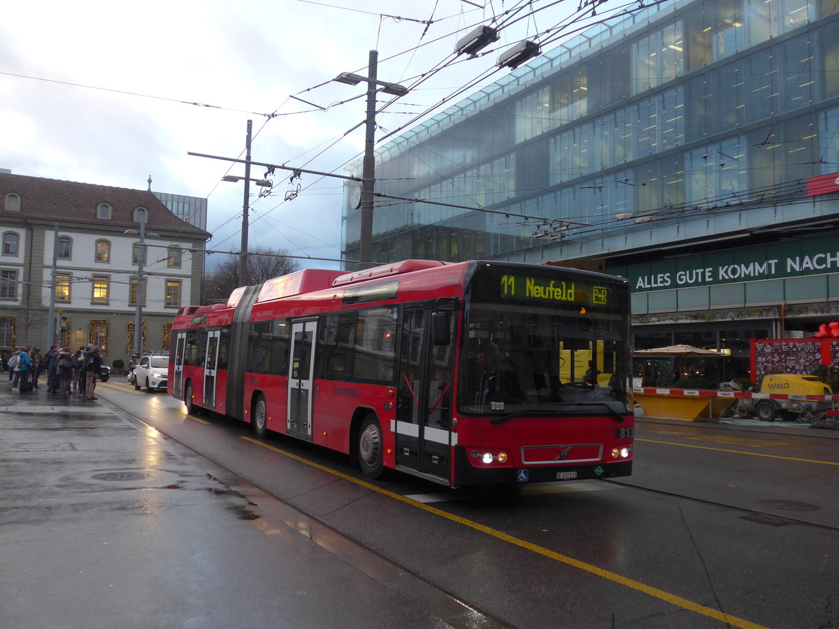 (199'954) - Bernmobil, Bern - Nr. 813/BE 612'813 - Volvo am 10. Dezember 2018 beim Bahnhof Bern