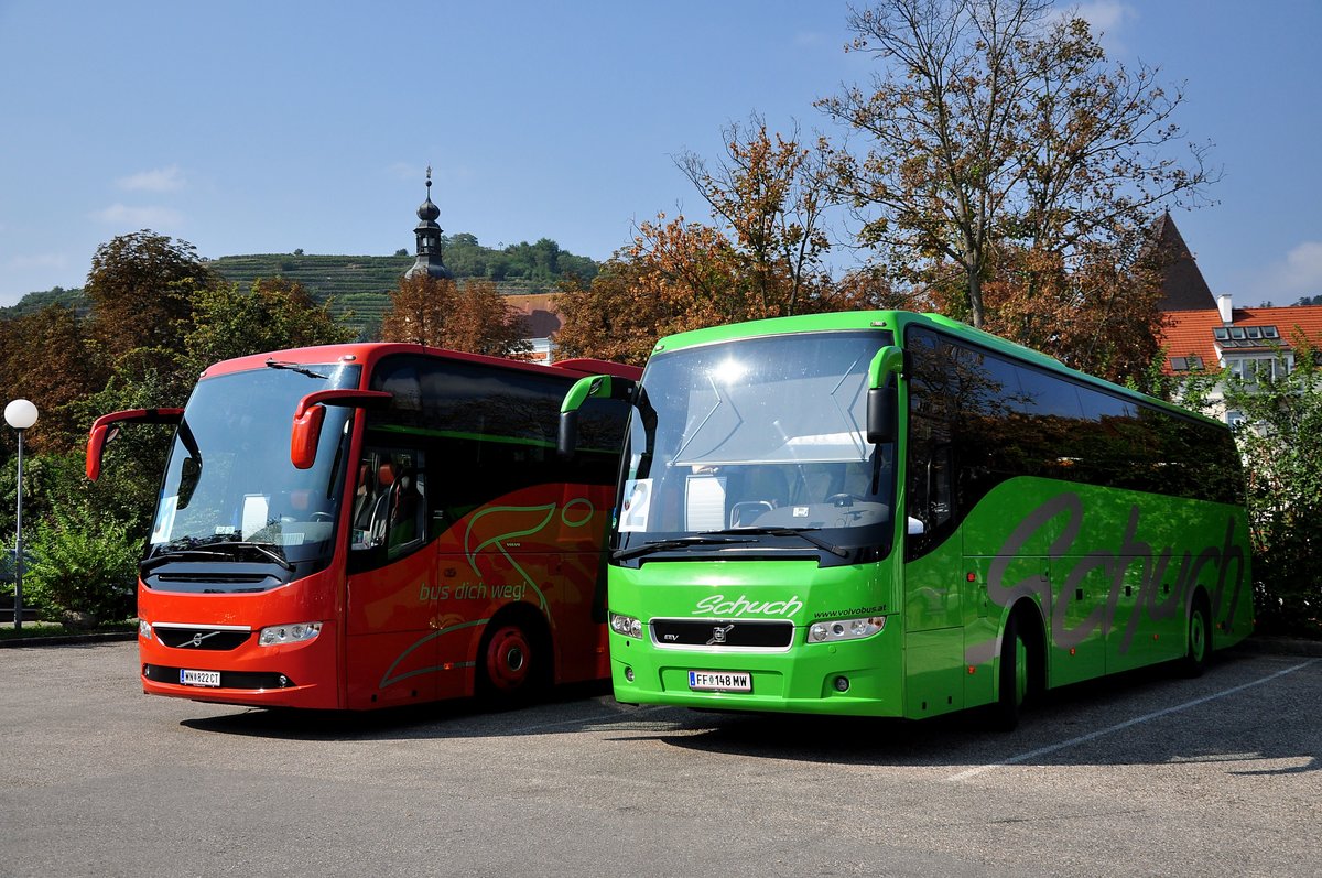 2 Volvo 9700 von Schuch Reisen aus sterreich in Krems.