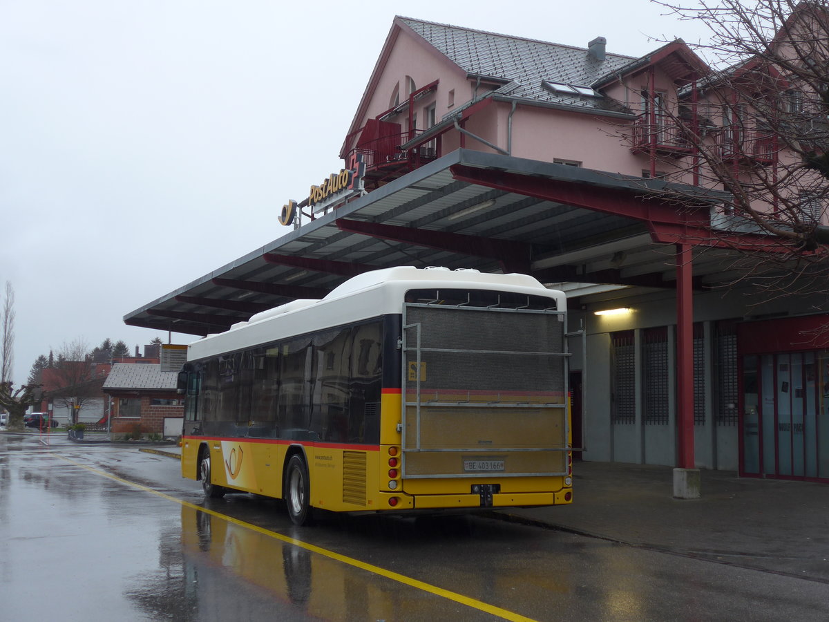 (200'102) - AVG Meiringen - Nr. 66/BE 403'166 - Scania/Hess (ex Steiner, Messen) am 24. Dezember 2018 in Meiringen, Postautostation