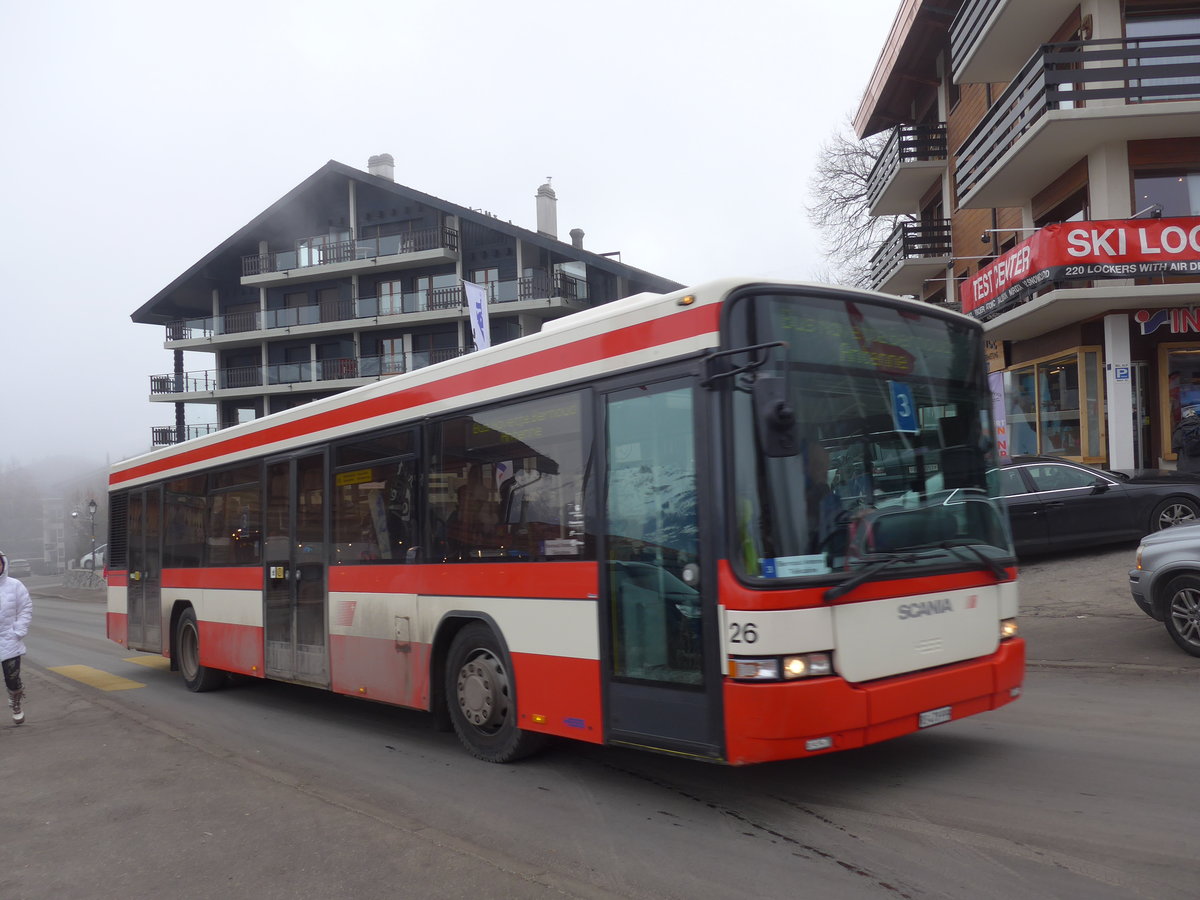 (200'363) - Lathion, Sion - Nr. 26/VS 478'999 - Scania/Hess (ex AAGS Schwyz Nr. 12) am 30. Dezember 2018 in Haute-Nendaz, Tlcabine