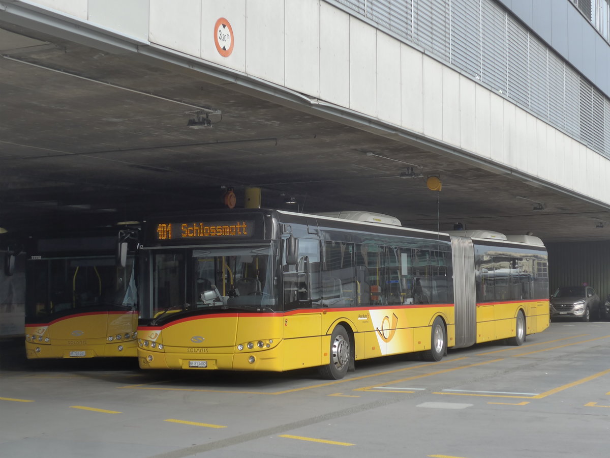 (200'451) - PostAuto Bern - Nr. 682/BE 813'682 - Solaris am 31. Dezember 2018 in Bern, Postautostation