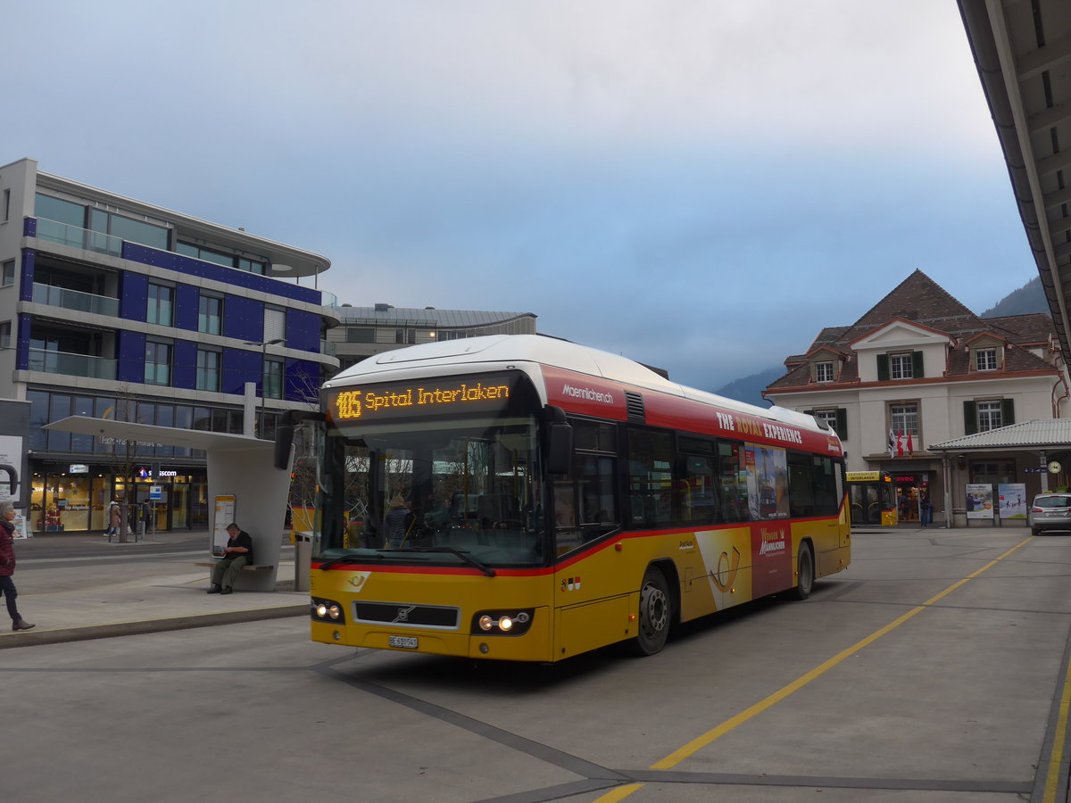 (200'542) - PostAuto Bern - BE 610'541 - Volvo am 1. Januar 2019 beim Bahnhof Interlaken West