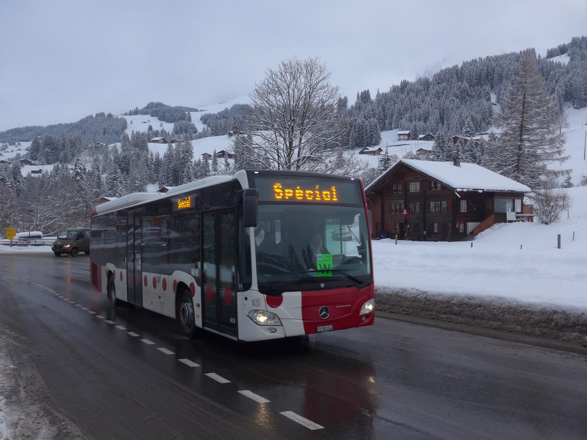 (200'771) - TPF Fribourg (Wieland 77) - Nr. 613/FR 300'242 - Mercedes am 12. Januar 2019 in Adelboden, Oey
