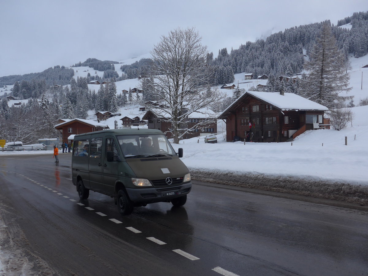(200'772) - Schweizer Armee - M+34'215 - Mercedes am 12. Januar 2019 in Adelboden, Oey