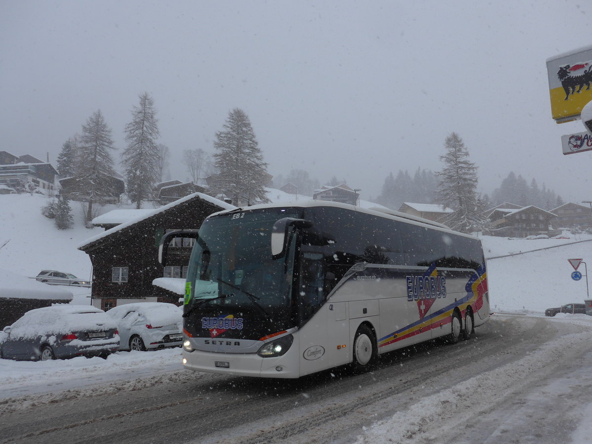 (201'086) - Eurobus, Bern - Nr. 2/BE 379'902 - Setra am 13. Januar 2019 in Adelboden, Oey