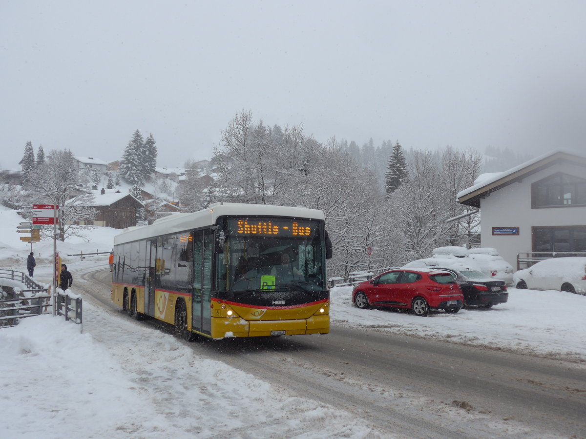 (201'110) - Steiner, Messen - SO 20'145 - Scania/Hess am 13. Januar 2019 in Adelboden, Oey
