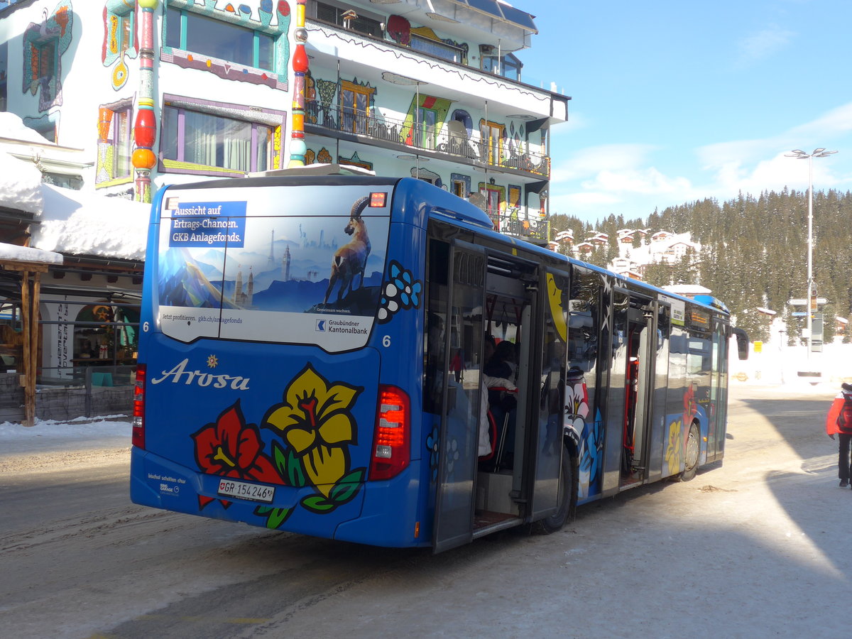 (201'284) - Pfosi, Arosa - Nr. 6/GR 154'246 - Mercedes am 19. Januar 2019 in Arosa, Weisshornbahn/Skischule