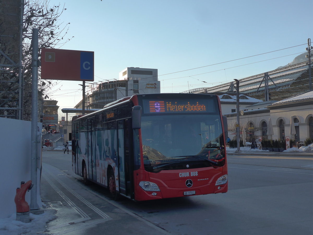 (201'296) - SBC Chur - Nr. 17/GR 97'517 - Mercedes am 19. Januar 2019 beim Bahnhof Chur