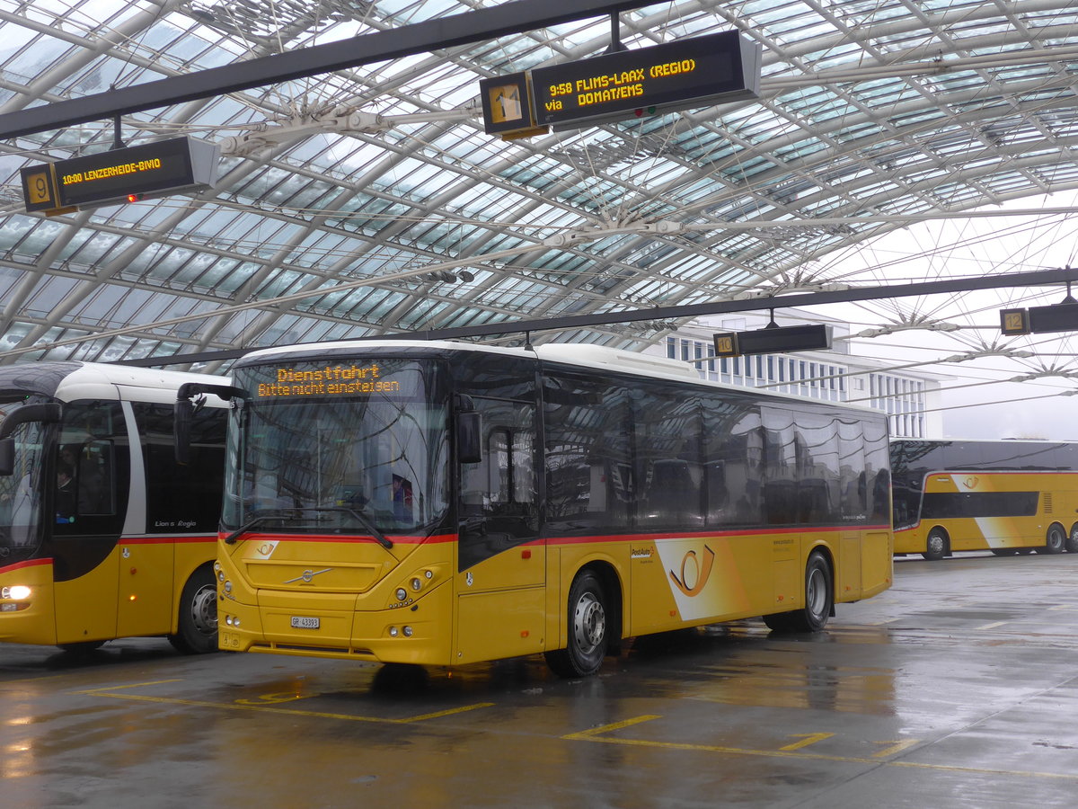 (201'401) - Reptrans, Salouf - GR 43'393 - Volvo am 2. Februar 2019 in Chur, Postautostation