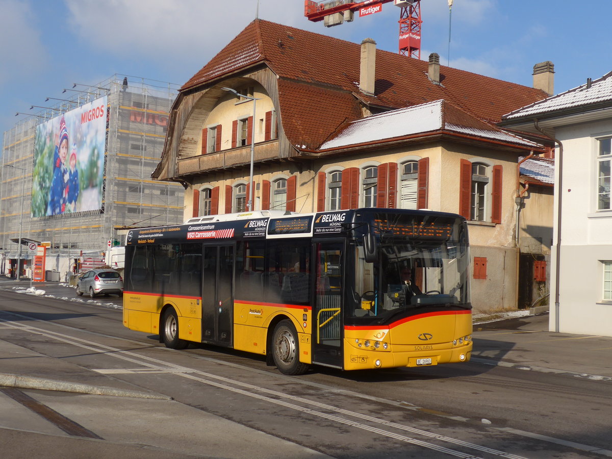 (201'476) - Lengacher, Wichtrach - Nr. 4/BE 26'963 - Solaris am 4. Februar 2019 beim Bahnhof Mnsingen