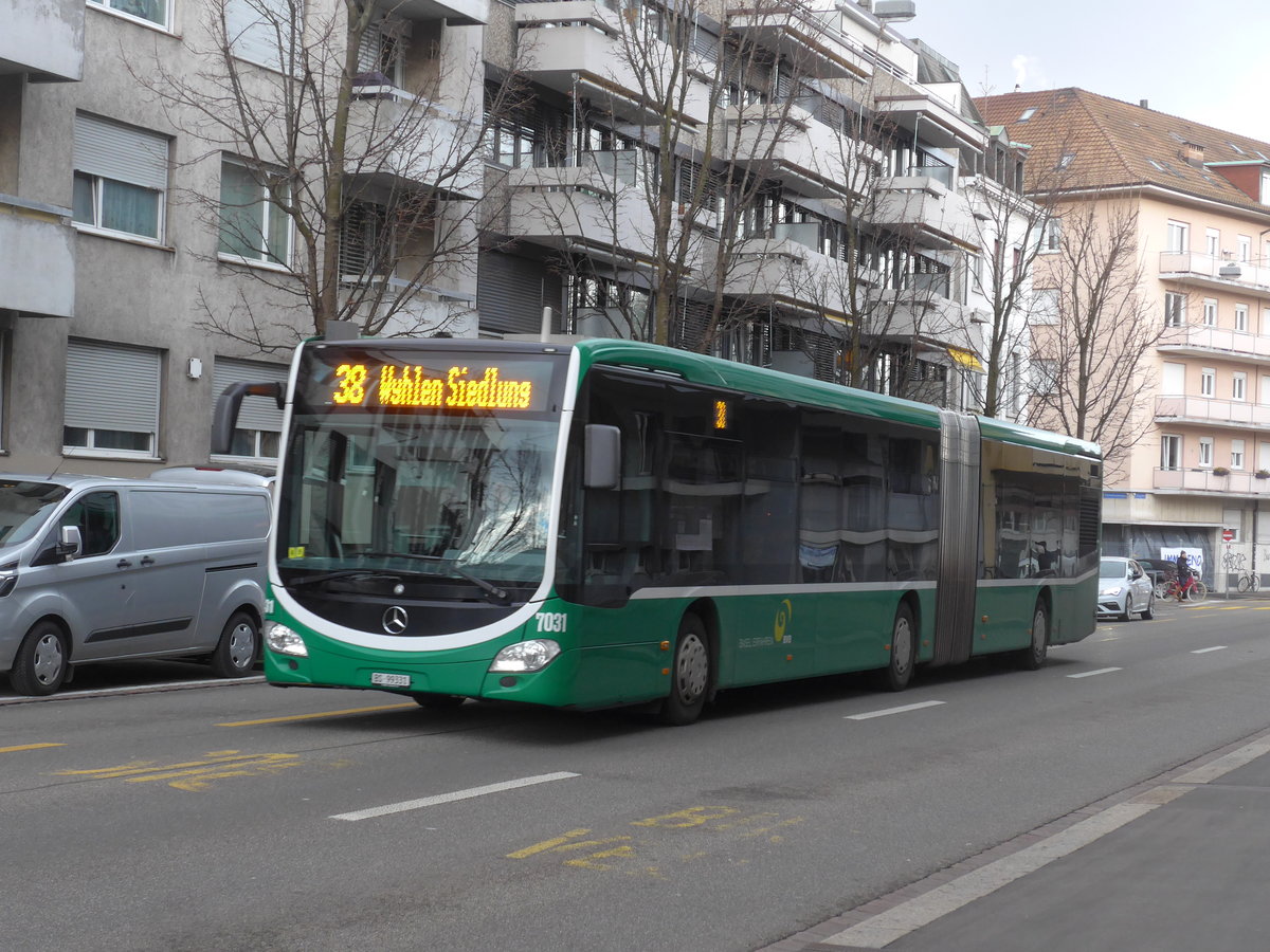 (201'512) - BVB Basel - Nr. 7031/BS 99'331 - Mercedes am 11. Februar 2019 in Basel, Claragraben