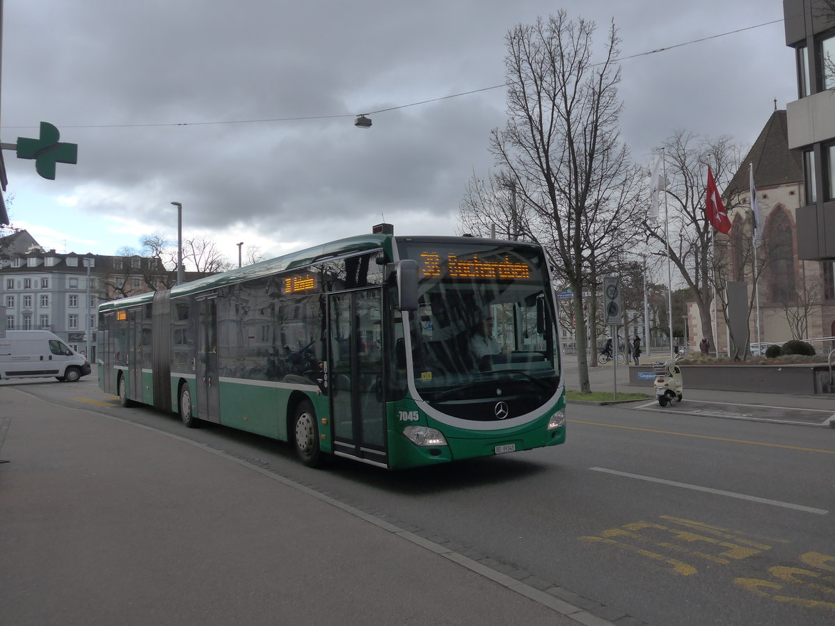 (201'514) - BVB Basel - Nr. 7045/BS 99'345 - Mercedes am 11. Februar 2019 in Basel, Claragraben
