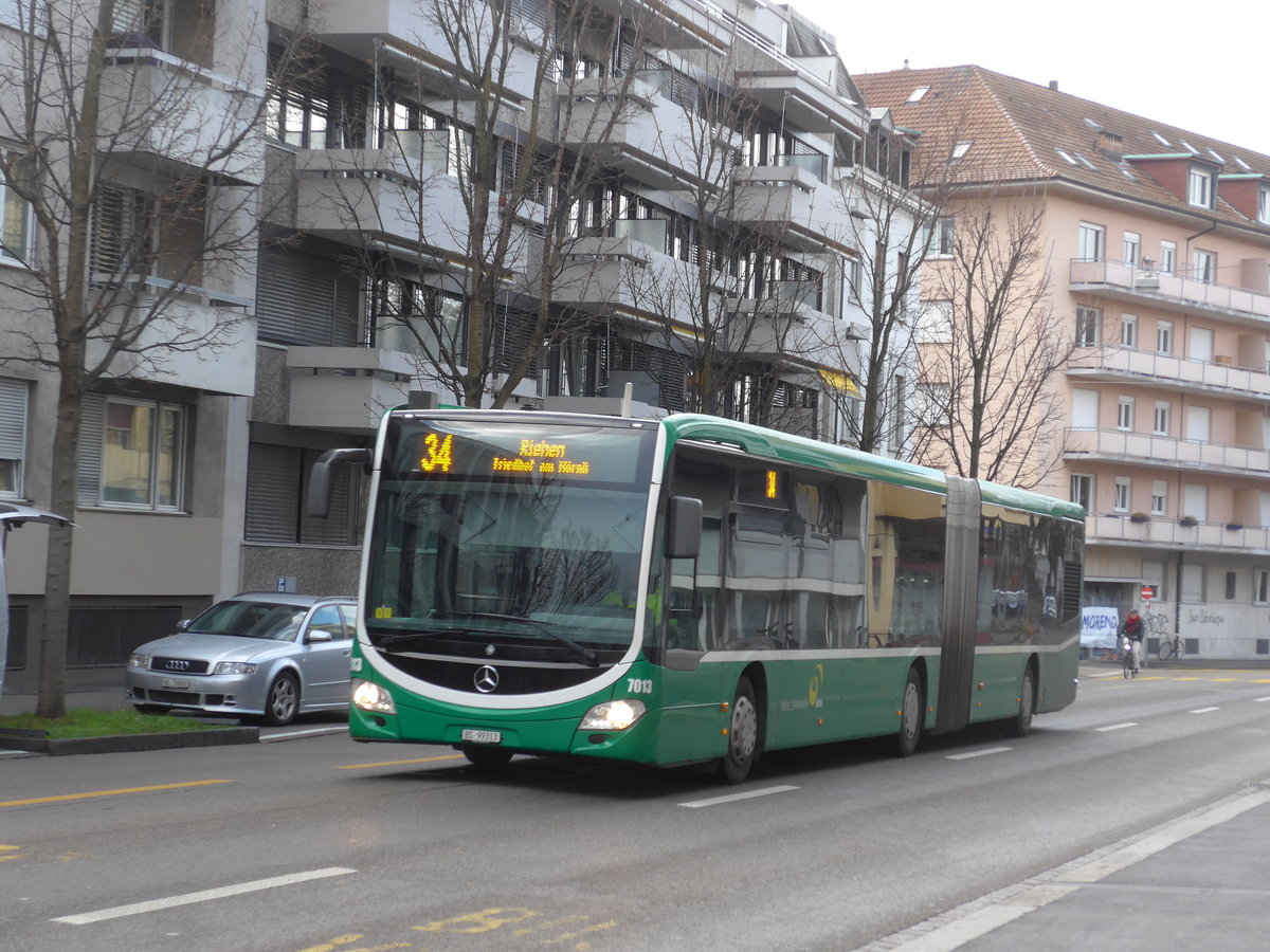 (201'519) - BVB Basel - Nr. 7013/BS 99'313 - Mercedes am 11. Februar 2019 in Basel, Claragraben