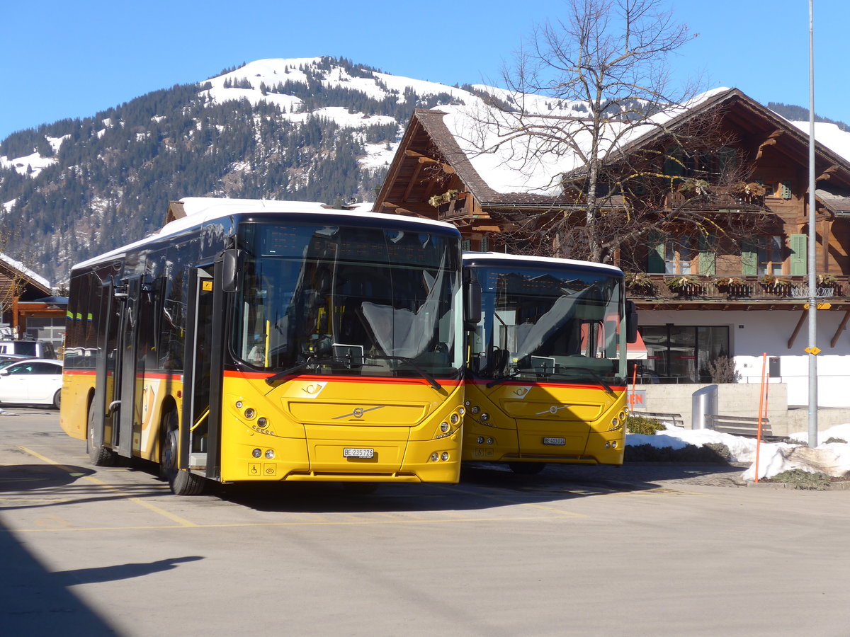 (201'683) - Kbli, Gstaad - BE 235'726 - Volvo am 17. Februar 2019 beim Bahnhof Gstaad