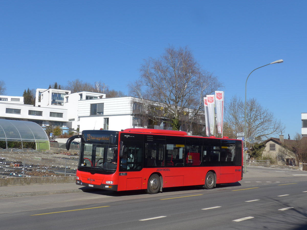 (201'704) - Bernmobil, Bern - Nr. 421/BE 716'421 - MAN am 18. Februar 2019 in Kniz, Weiermatt