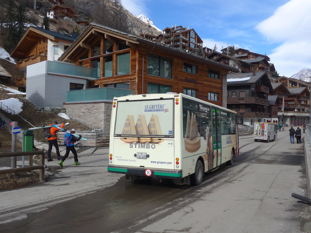 (201'874) - OBZ Zermatt - Nr. 9/VS 143'405 - Stimbo am 3. Mrz 2019 in Zermatt, Matterhorn glacier paradise