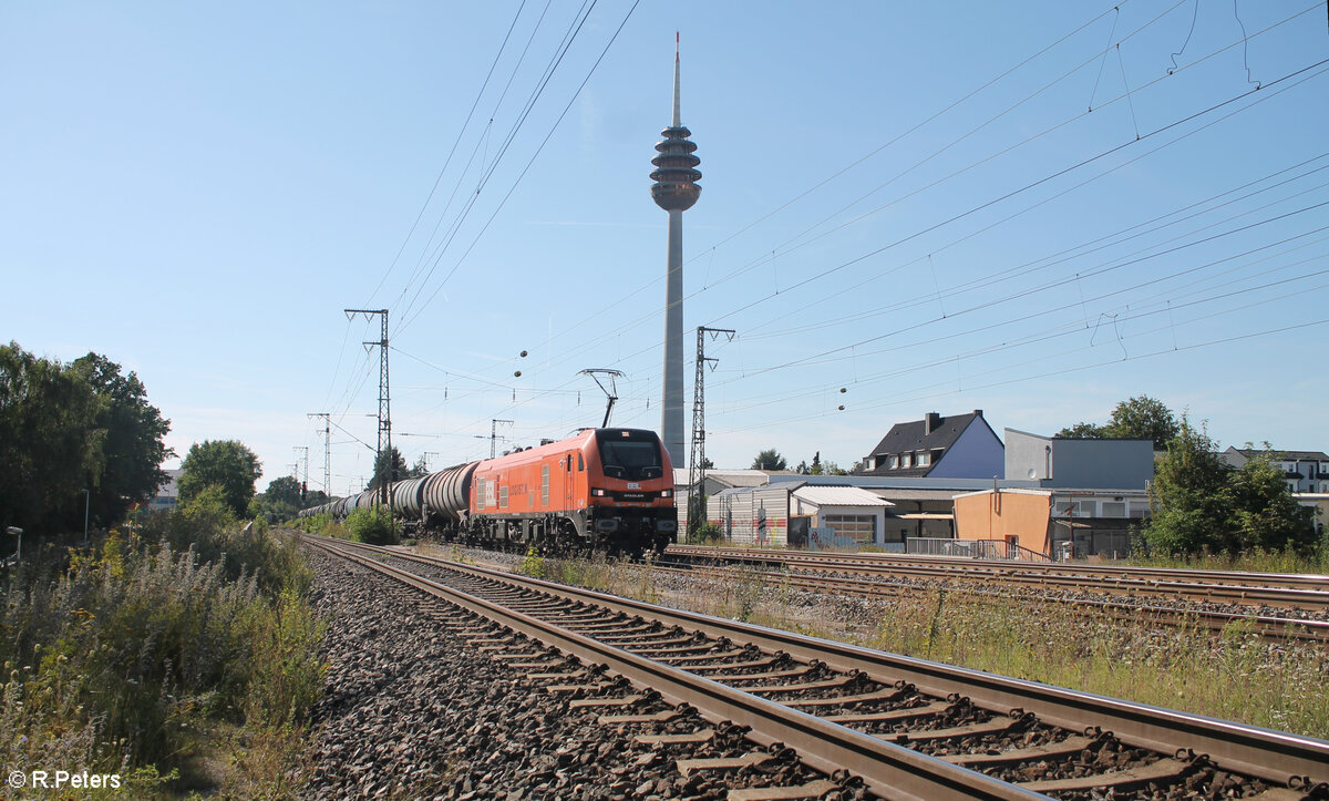 2019 312 zieht mit einem Kesselzug durch Nürnberg Hohe Marter. 11.08.24