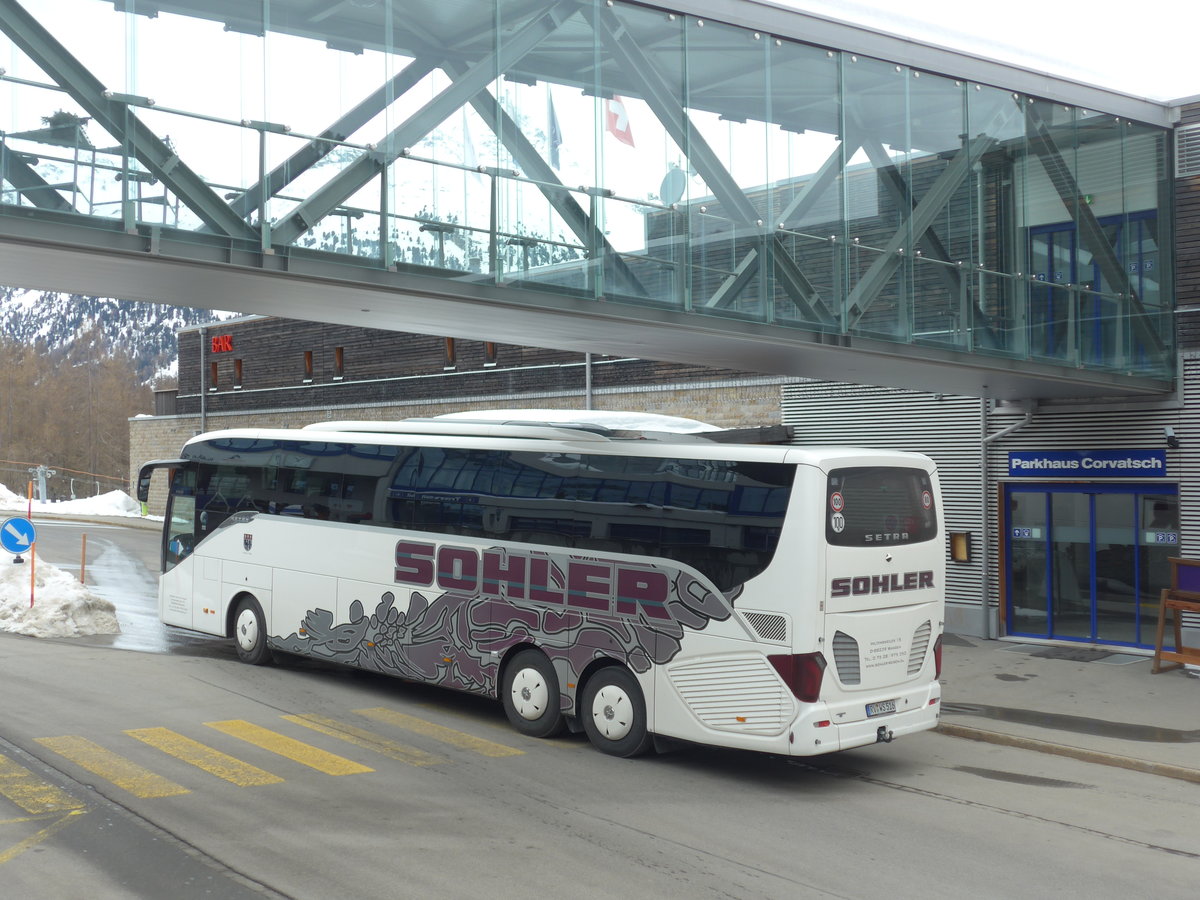 (202'094) - Aus Deutschland: Sohler, Wangen - RV-WS 516 - Setra am 10. Mrz 2019 in Surlej, Corvatschbahn