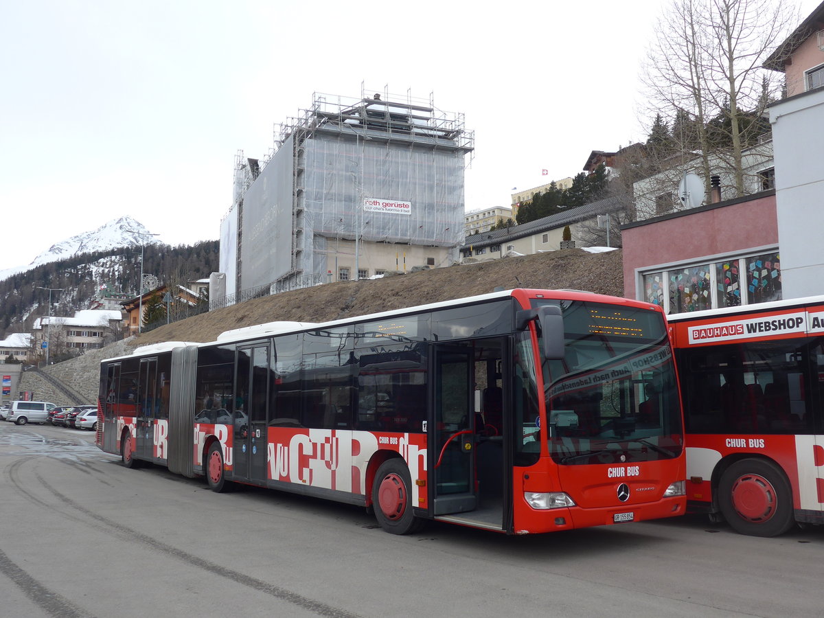 (202'115) - SBC Chur - Nr. 54/GR 155'854 - Mercedes am 10. Mrz 2019 beim Bahnhof St. Moritz