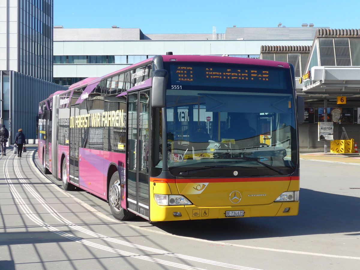 (202'318) - PostAuto Bern - Nr. 635/BE 734'635 - Mercedes am 12. Mrz 2019 in Bern, Postautostation