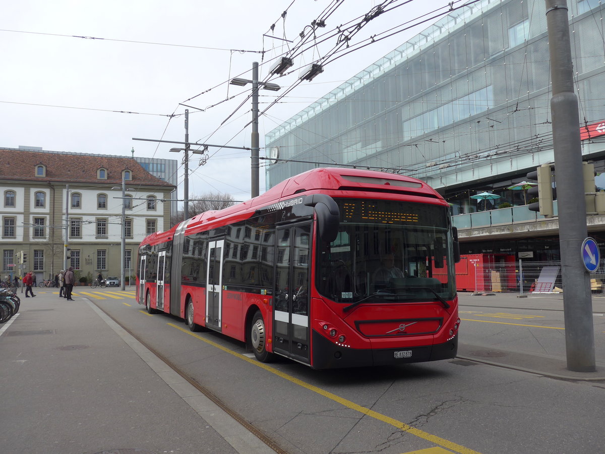 (202'350) - Bernmobil, Bern - Nr. 878/BE 832'878 - Volvo am 12. Mrz 2019 beim Bahnhof Bern