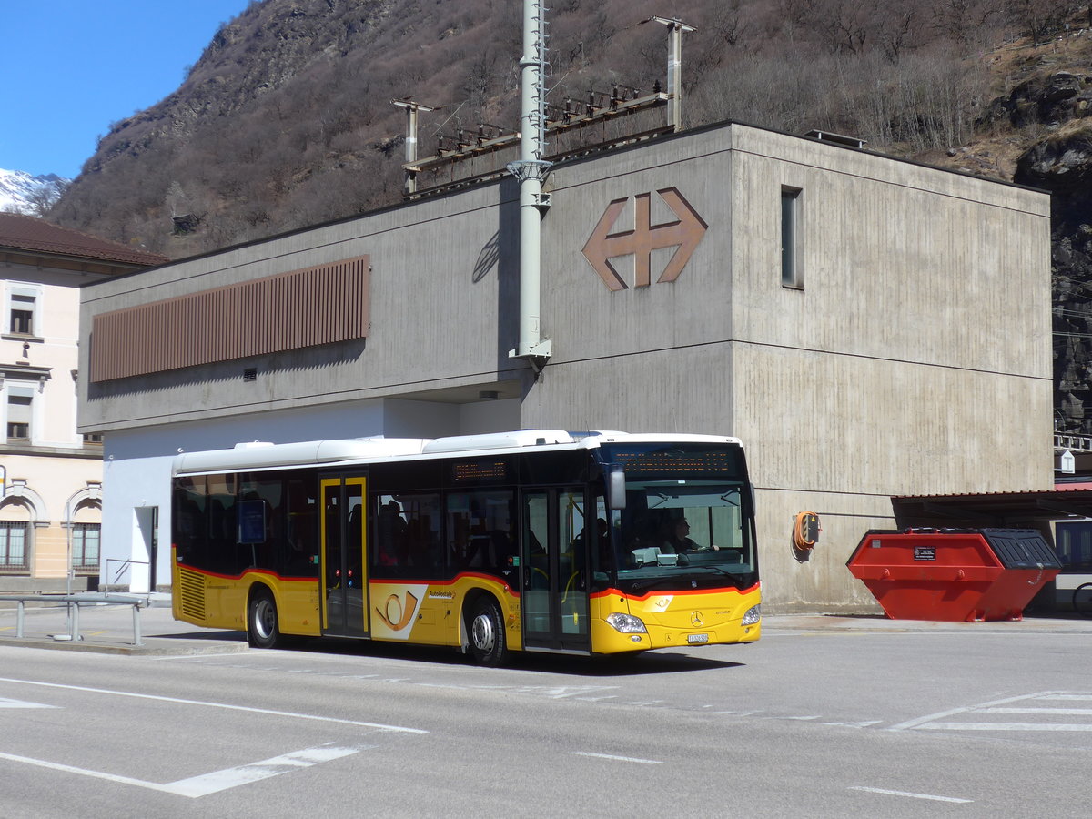(202'578) - AutoPostale Ticino - TI 326'908 - Mercedes am 19. Mrz 2019 beim Bahnhof Biasca