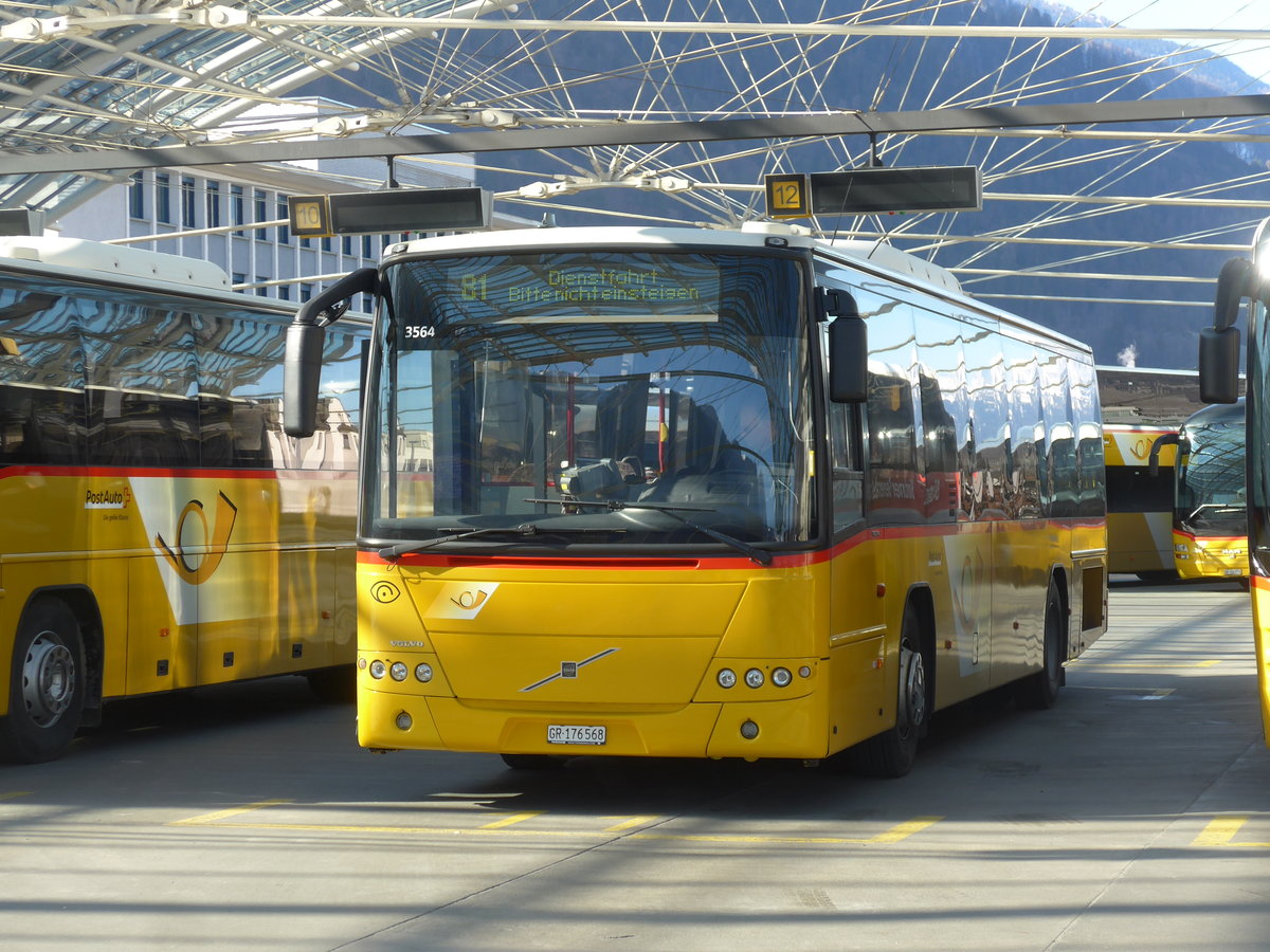 (202'600) - PostAuto Graubnden (Casutt) - GR 176'568 - Volvo am 20. Mrz 2019 in Chur, Postautostation
