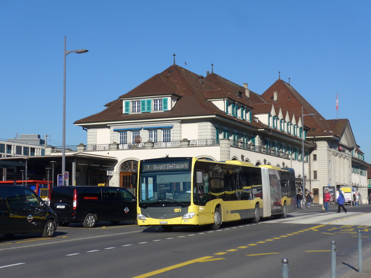 (202'671) - STI Thun - Nr. 183/BE 804'183 - Mercedes am 21. Mrz 2019 beim Bahnhof Thun