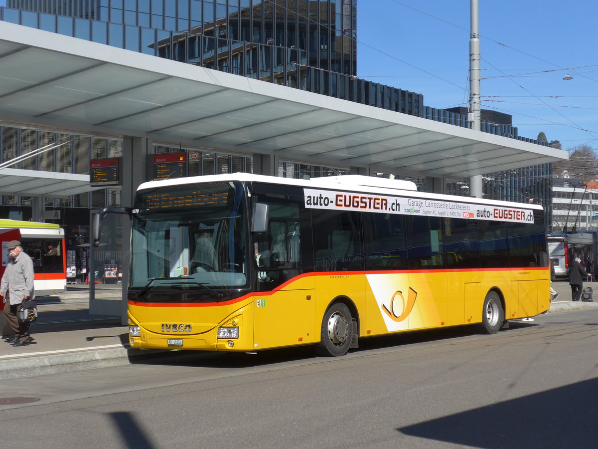 (202'692) - PostAuto Ostschweiz - AR 14'856 - Iveco am 21. Mrz 2019 beim Bahnhof St. Gallen