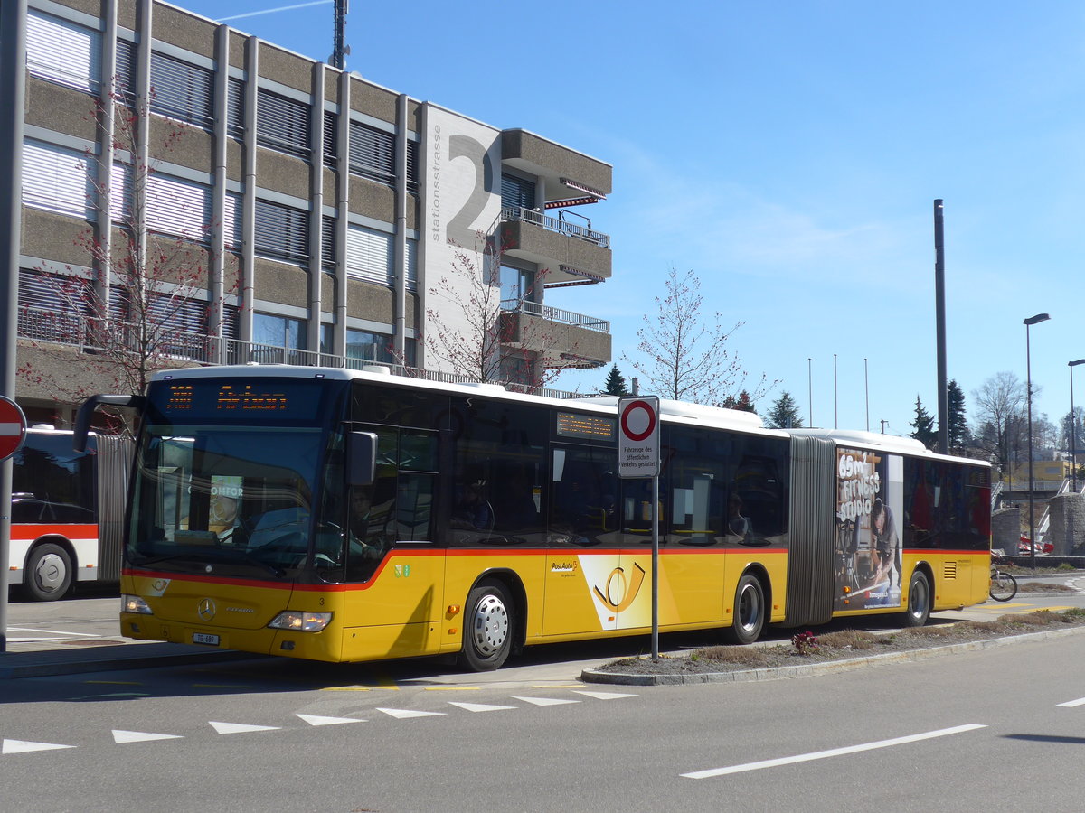 (202'712) - Eurobus, Arbon - Nr. 3/TG 689 - Mercedes am 21. Mrz 2019 beim Bahnhof Wittenbach