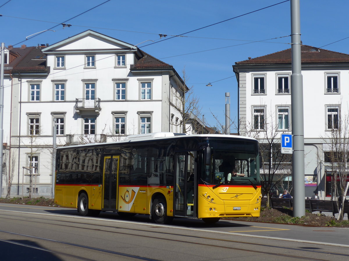 (202'727) - PostAuto Ostschweiz - SG 443'907 - Volvo am 21. Mrz 2019 beim Bahnhof St. Gallen