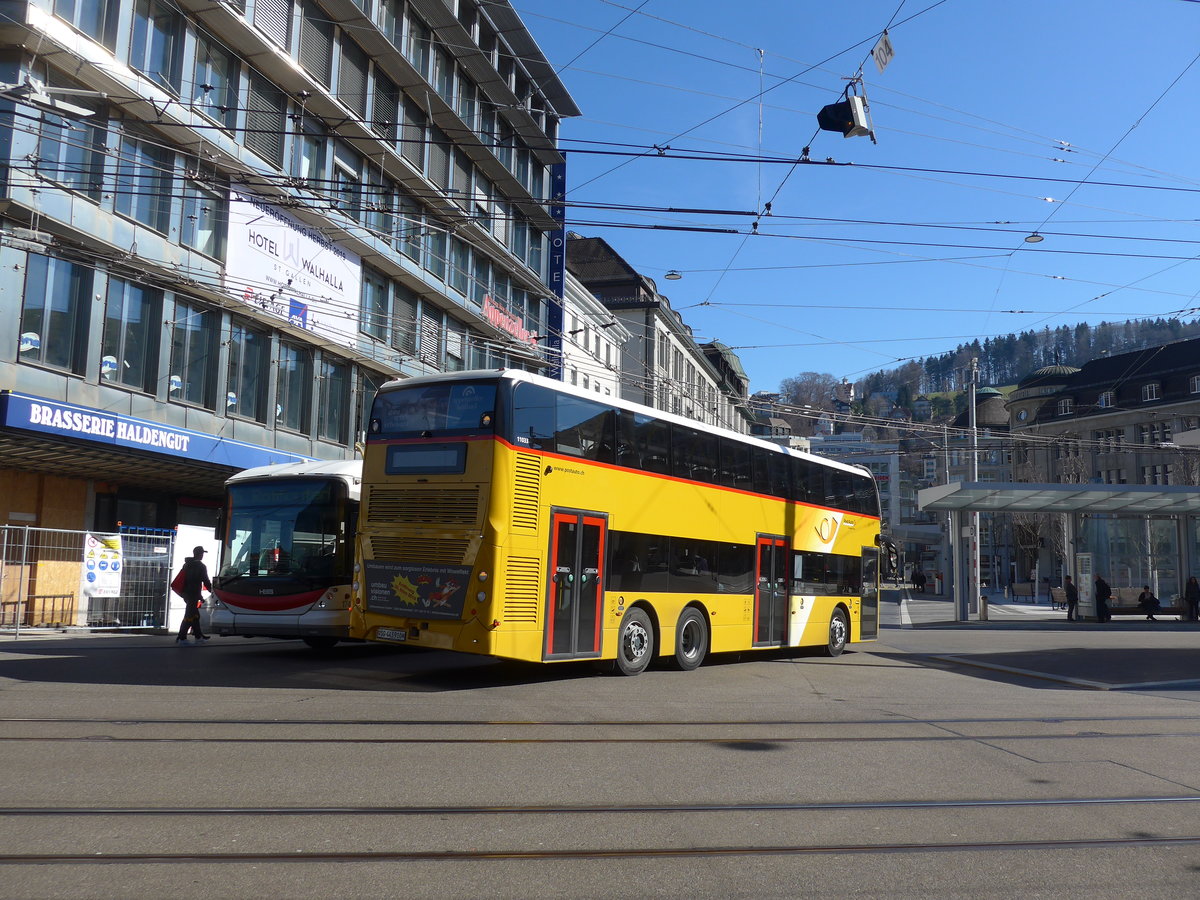 (202'753) - PostAuto Ostschweiz - SG 443'910 - Alexander Dennis am 21. Mrz 2019 beim Bahnhof St. Gallen