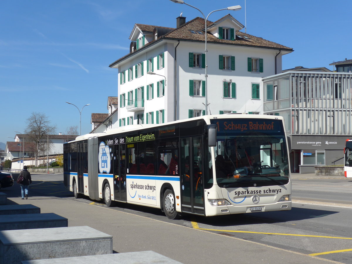 (202'835) - AAGS Schwyz - Nr. 34/SZ 53'434 - Mercedes am 22. Mrz 2019 in Schwyz, Post