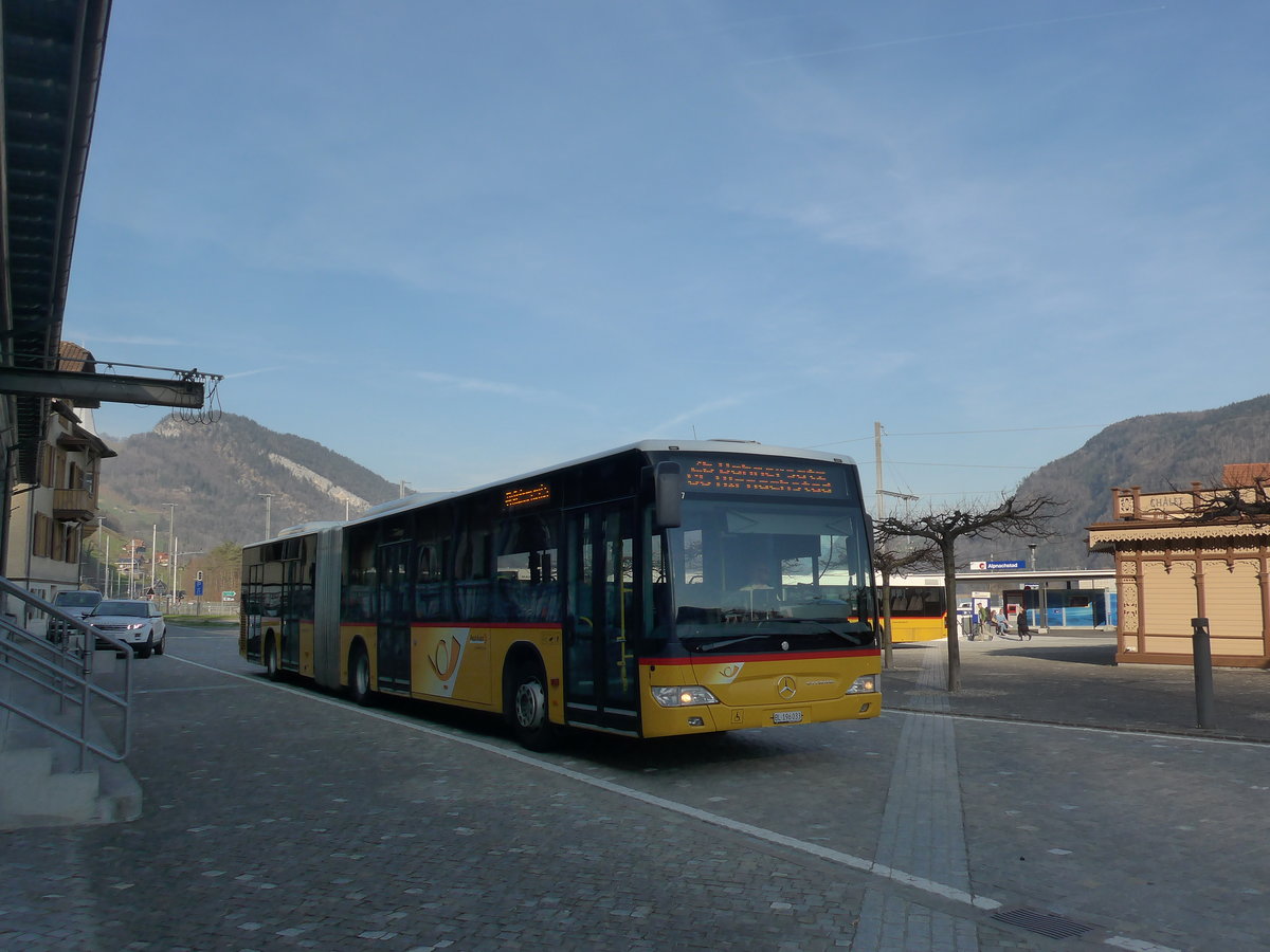 (202'894) - PostAuto Nordschweiz - BL 196'033 - Mercedes am 22. Mrz 2019 beim Bahnhof Alpnachstad
