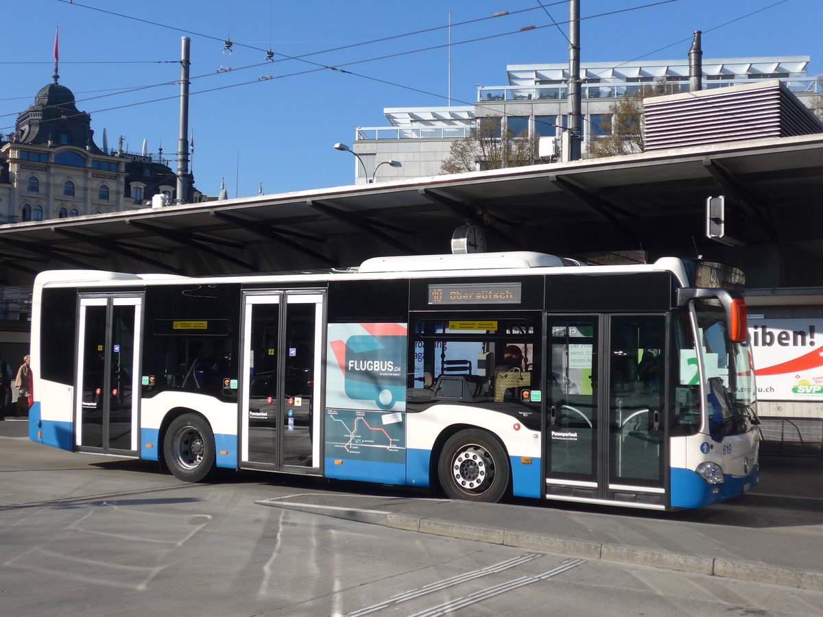 (202'928) - VBL Luzern - Nr. 619/LU 15'008 - Mercedes am 23. Mrz 2019 beim Bahnhof Luzern