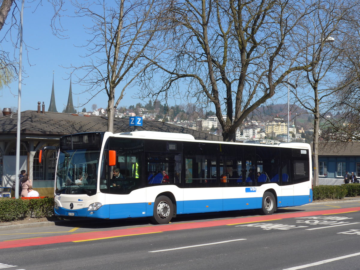 (202'980) - VBL Luzern - Nr. 87/LU 15'691 - Mercedes am 23. Mrz 2019 beim Bahnhof Luzern