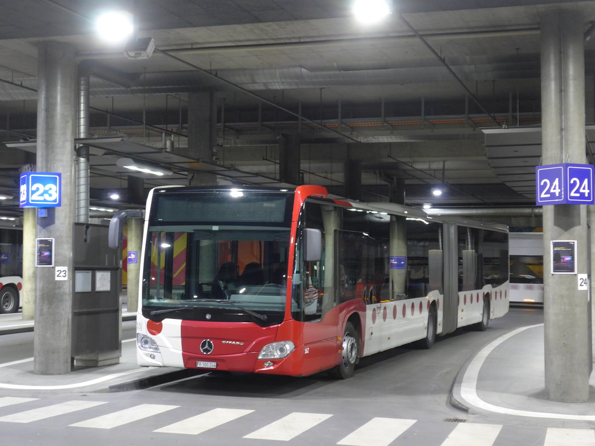(203'061) - TPF Fribourg - Nr. 162/FR 300'244 - Mercedes am 24. Mrz 2019 in Fribourg, Busbahnhof