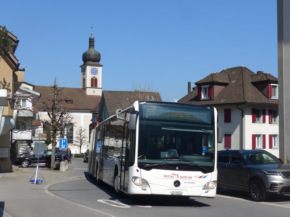 (203'328) - ARAG Ruswil - Nr. 39/LU 15'541 - Mercedes am 30. Mrz 2019 beim Bahnhof Hergiswil