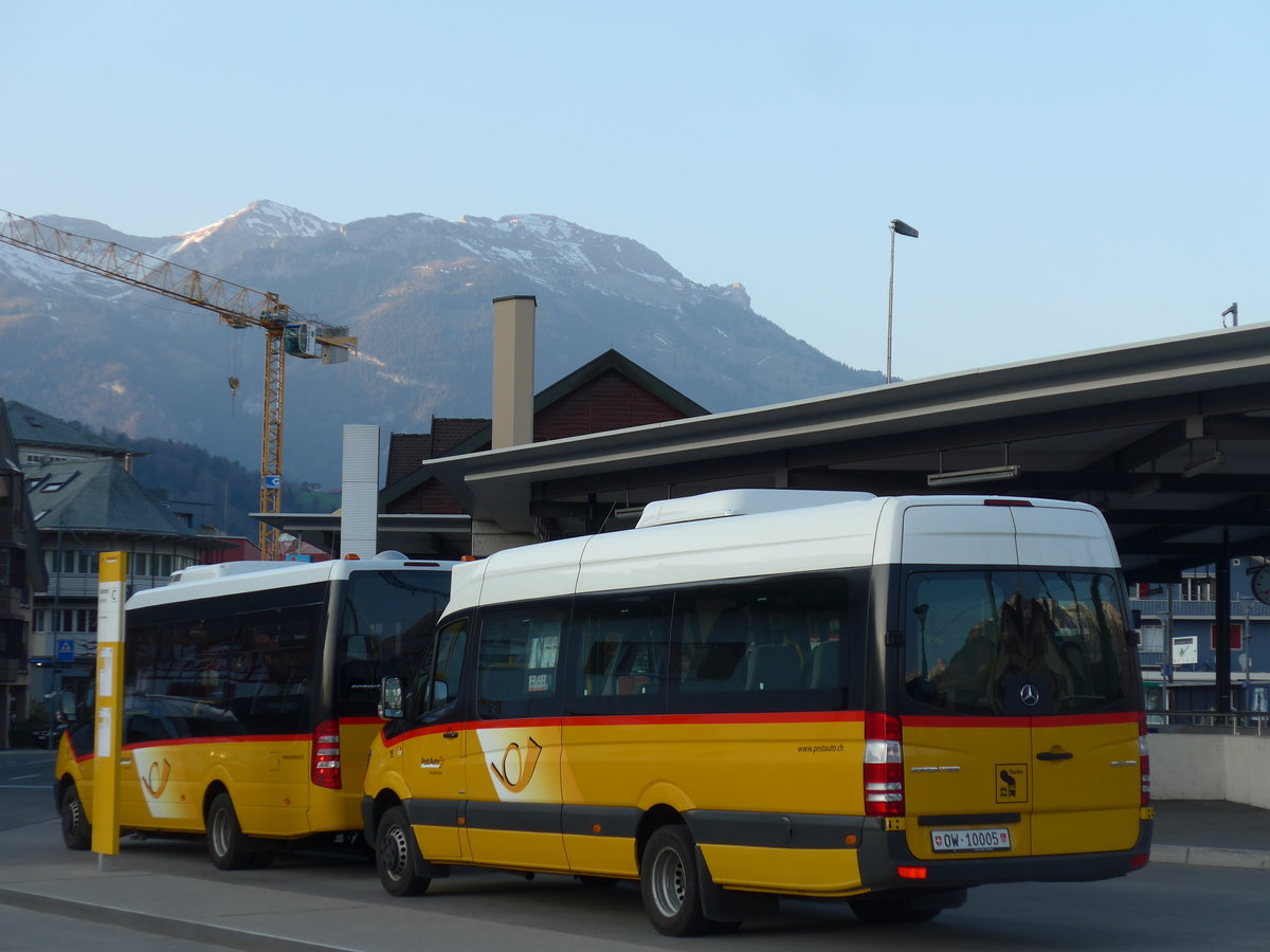 (203'422) - PostAuto Zentralschweiz - Nr. 15/OW 10'005 - Mercedes (ex Dillier, Sarnen Nr. 15) am 30. Mrz 2019 beim Bahnhof Sarnen