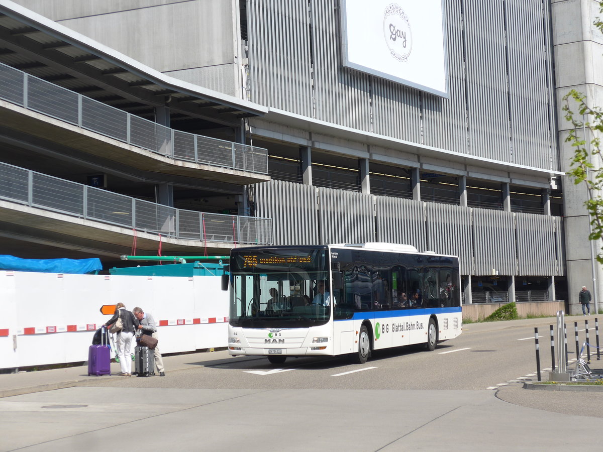 (203'822) - ATE Bus, Effretikon - Nr. 62/ZH 724'524 - MAN am 19. April 2019 in Zrich, Flughafen