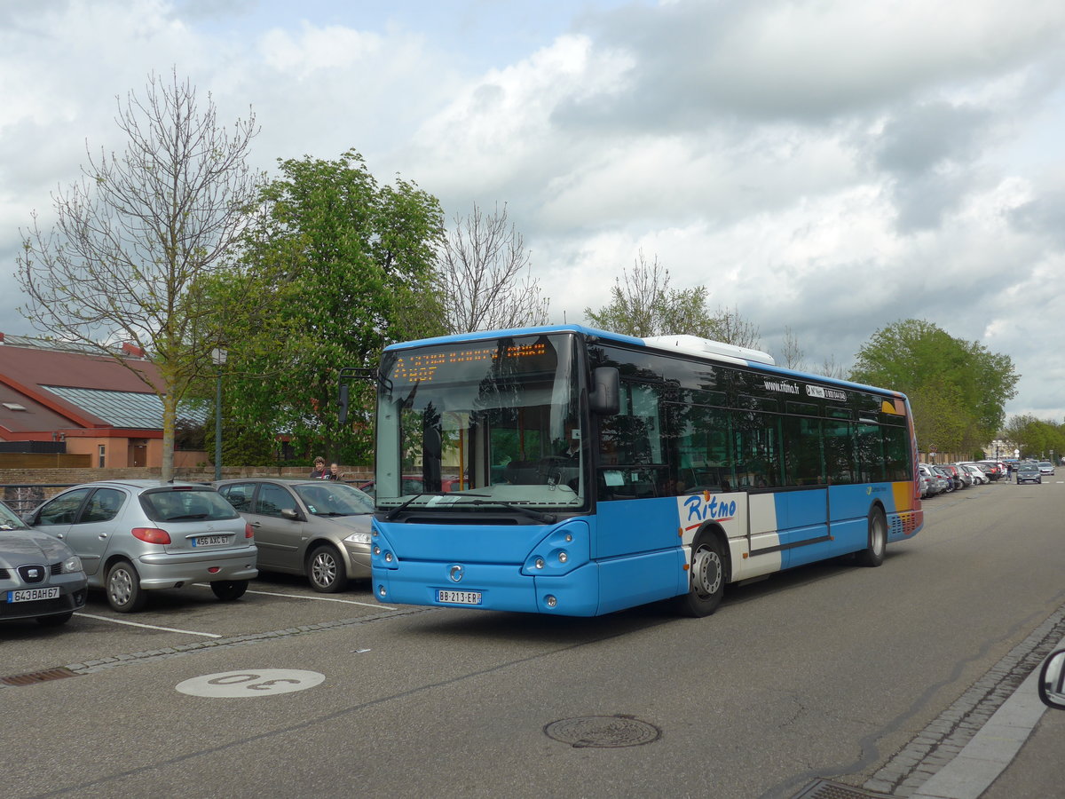 (204'053) - CarPostal France - Nr. 324/BB 213 ER - Irisbus am 26. April 2019 in Haguenau, Parkplatz
