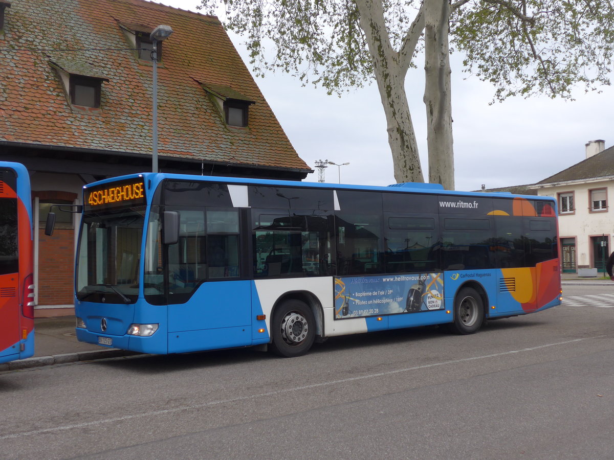 (204'143) - CarPostal, Haguenau - Nr. 115/DB 725 GS - Mercedes am 27. April 2019 beim Bahnhof Haguenau