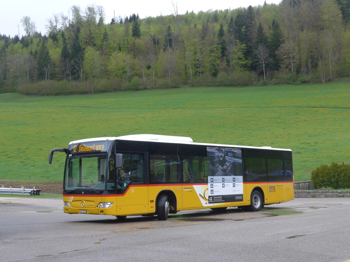 (204'553) - CarPostal Ouest - JU 61'876 - Mercedes (ex Nr. 16) am 28. April 2019 in Lucelle, Grenze