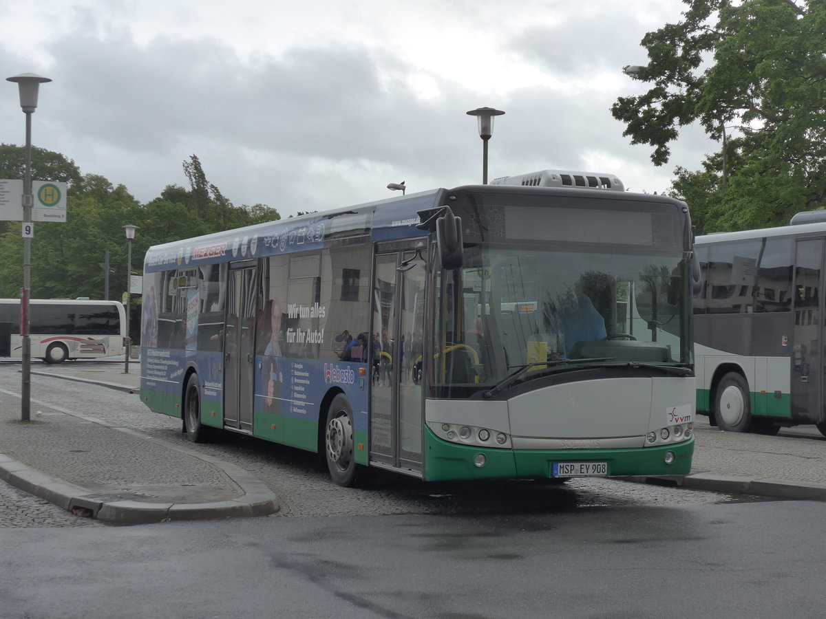 (204'678) - Schraud, Arnstein - MSP-EY 908 - Solaris am 9. Mai 2019 beim Bahnhof Wrzburg