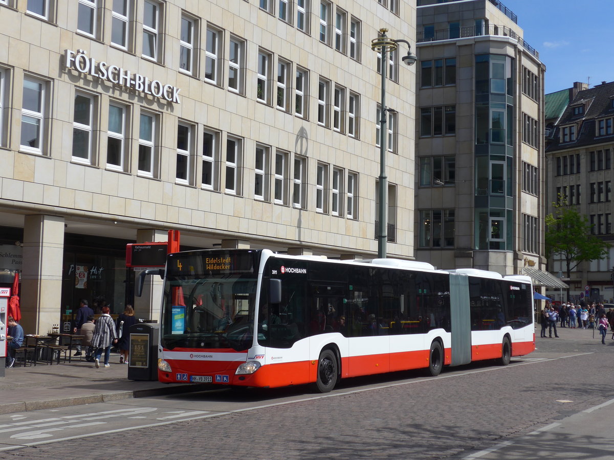 (204'956) - HHA Hamburg - Nr. 3911/HH-YB 3911 - Mercedes am 11. Mai 2019 in Hamburg, Rathausmarkt